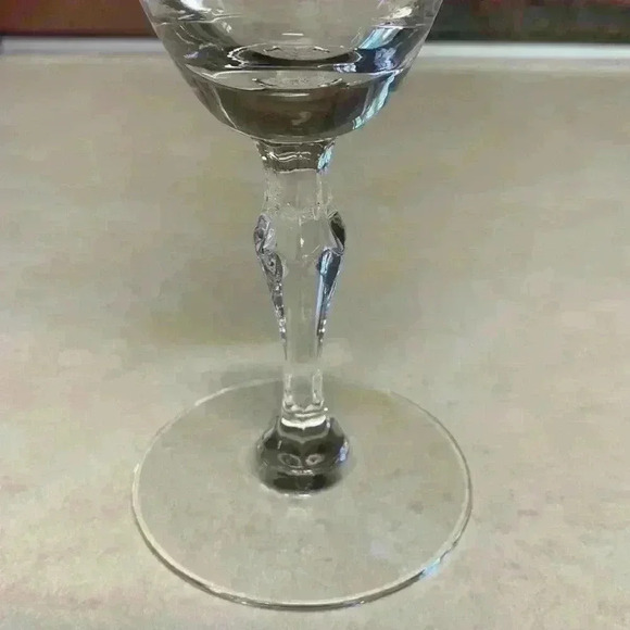 Fostoria Crystal Water Glasses "Engagement w/Platinum Trim"…Vintage - Picture 4 of 7